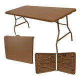 Mesa Plegable 180cm Portafolio Jardin Tipo Ratan Evento
