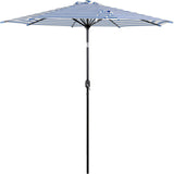Sombrilla Playa Grande Exterior 2.70m Patio 45° Inclinacion Color Azul Rayado