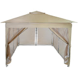 Toldo Carpa Gazebo 3x3 Plegable Mosquitero Exterior Color Beige