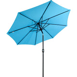 Sombrilla Jardin Exterior Playa 2.70m 45° Inclinacion Color Azul Liso