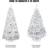 Arbol Navidad 1.60m Artificial Blanco Quebec Tupido Frondoso