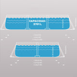 Alberca Estructural Rectangular 304x207x65cm 3701 Lt + Bomba
