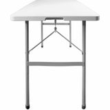 Mesa Plegable 1.22m Plastico Tipo Portafolio Jardin Eventos