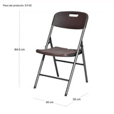 Set Kit 6 Sillas Plegables Pvc Jardin Exterior Tipo Madera