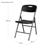 Set Kit 6 Sillas Plegables Pvc Jardin Exterior Tipo Madera