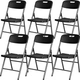 Set Kit 6 Sillas Plegables Pvc Jardin Exterior Tipo Madera