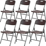 Set Kit 6 Sillas Plegables Pvc Jardin Exterior Tipo Madera