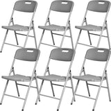 Set Kit 6 Sillas Plegables Pvc Jardin Exterior Tipo Madera