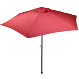 Sombrilla Playa Jardin Angulo 2.7m Sol Inclinacion Manivela Sombrilla Exterior Rojo