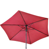 Sombrilla Playa Jardin Angulo 2.7m Sol Inclinacion Manivela Sombrilla Exterior Rojo
