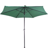 Sombrilla Playa Jardin Angulo 2.7m Sol Inclinacion Manivela Sombrilla Exterior Verde