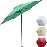Sombrilla Jardin Playa 2.7 Metros Kit 4 Piezas Con Angulo Verde