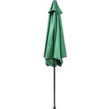 Sombrilla Jardin Playa 2.7 Metros Kit 4 Piezas Con Angulo Verde