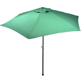 Sombrilla Jardin Playa 2.7 Metros Kit 4 Piezas Con Angulo Verde