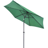 Sombrilla Jardin Playa 2.7 Metros Kit 4 Piezas Con Angulo Verde