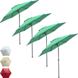 Sombrilla Jardin Playa 2.7 Metros Kit 4 Piezas Con Angulo Verde