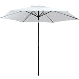Sombrilla Playa Jardin Angulo 2.7m Sol Inclinacion Manivela Sombrilla Exterior Blanco