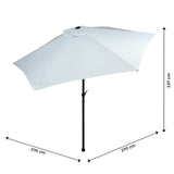 Kit 4 Sombrillas Con Angulo Jardin Playa 2.7 Metros 4 Pzas