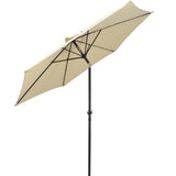 Sombrilla Playa Jardin Angulo 2.7m Sol Inclinacion Manivela Sombrilla Exterior Beige