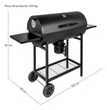 Asador Carne Parrilla Carbon Bbq Movil Termometro Cenicero