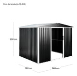 Bodega Cobertizo Exterior Contenedor Metalico 240x180x200cm