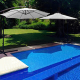 Sombrilla Jardin Playa Sol Angulo 3m Base Exterior Blanco