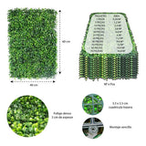 25 Pzas Muro Verde Follaje Artificial Sintentico 60x40 Cm