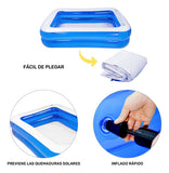 Alberca Inflable Rectangular Familiar 440l 190x140x43cm Color Azul