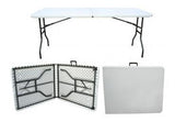 Mesa Plegable Plastico 2.44 m Tipo Portafolio Largo Jardin