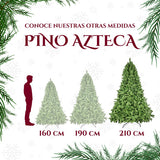 Arbol Navidad Pino Artificial Pachon Frondoso Verde 210cm