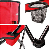 Silla Plegable Con Porta Vasos Para Alberca Playa Jardin  Silla Roja