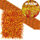 KIT 5 pz Follaje Artificial Naranja Muro Exterior 60x40 Decorativo