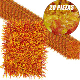 KIT 5 pz Follaje Artificial Naranja Muro Exterior 60x40 Decorativo