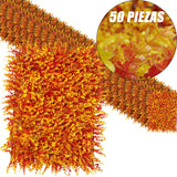 KIT 5 pz Follaje Artificial Naranja Muro Exterior 60x40 Decorativo