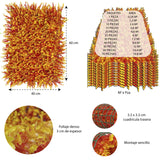 KIT 5 pz Follaje Artificial Naranja Muro Exterior 60x40 Decorativo