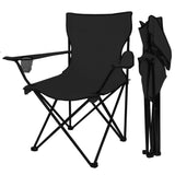 Silla Plegable Con Porta Vasos Para Alberca Playa Jardin Silla Negra