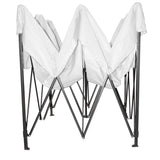 Carpa 3x3 Toldo con Paredes Transparentes Plegable Carpa Blanco