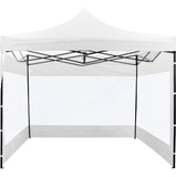 Carpa 3x3 Toldo con Paredes Transparentes Plegable Carpa Blanco