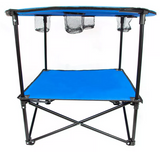 Mesa Plegable Jardin Camping Playa Alberca Portavasos azul