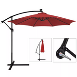 Sombrilla Jardin Playa Sol Angulo 3m Base Exterior Rojo
