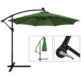 Sombrilla Jardin Playa Sol Angulo 3m Base Exterior Verde