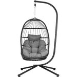 Columpio Exterior Hamaca Silla Colgante Terraza Jardin Color Negro