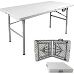 Mesa Plegable 1.22m Plastico Tipo Portafolio Jardin Eventos