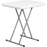 Mesa Plegable De Servicio Exterior Resistente 76.5cm Color Blanco