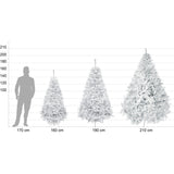 Arbol Navidad 2.10m Artificial Blanco Pino Frondoso Jardimex