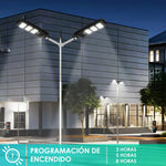 Lampara Solar Led 180w Luminaria Suburbana Alumbrado Publico