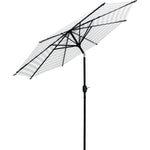 Sombrilla Jardin Exterior Playa 2.70m 45° Inclinacion Color Negro Rayado