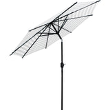 Sombrilla Jardin Exterior Playa 2.70m 45° Inclinacion Color Negro Rayado