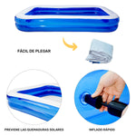 Alberca Inflable Rectangular Familiar 990l 290x180x43cm Color Azul