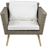 Sala Exterior 4pzs Tipo Rattan Beige